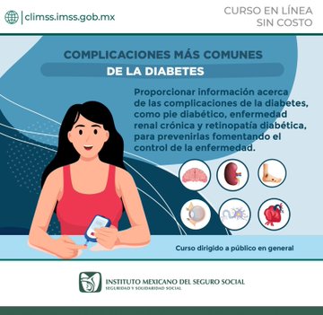 IMSSagsOficial's tweet image. 🎓💻 #CLIMSS | ¡Aprende con cursos en línea gratuitos!
📌 Diabetes Mellitus: curso abierto para el público en general. 🩸📱 Mejora tu conocimiento en salud desde cualquier lugar.
🔗 ¡Inscríbete hoy! 👉 climss.imss.gob.mx