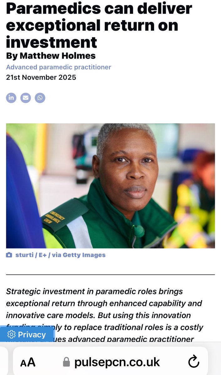 MedRegoncall1's tweet image. 🔴 Why do we need GPs who trained for more than 10 years if paramedics with their 3-year course can do exactly the same role in GP land?

⭕️ You only need GCSEs and A-levels at grade C/B to become a paramedic, compared to the stringent medical school admission criteria.

⭕️ What…