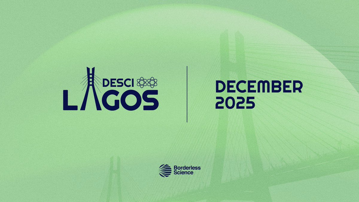 Borderlescience's tweet image. If you’re a builder curious about science on the blockchain, DeSci Lagos is where you should be.
Real experiments, real impact. 👌

See you on the 5th and 6th of December, 2025

Register here: luma.com/6h7yvs87
