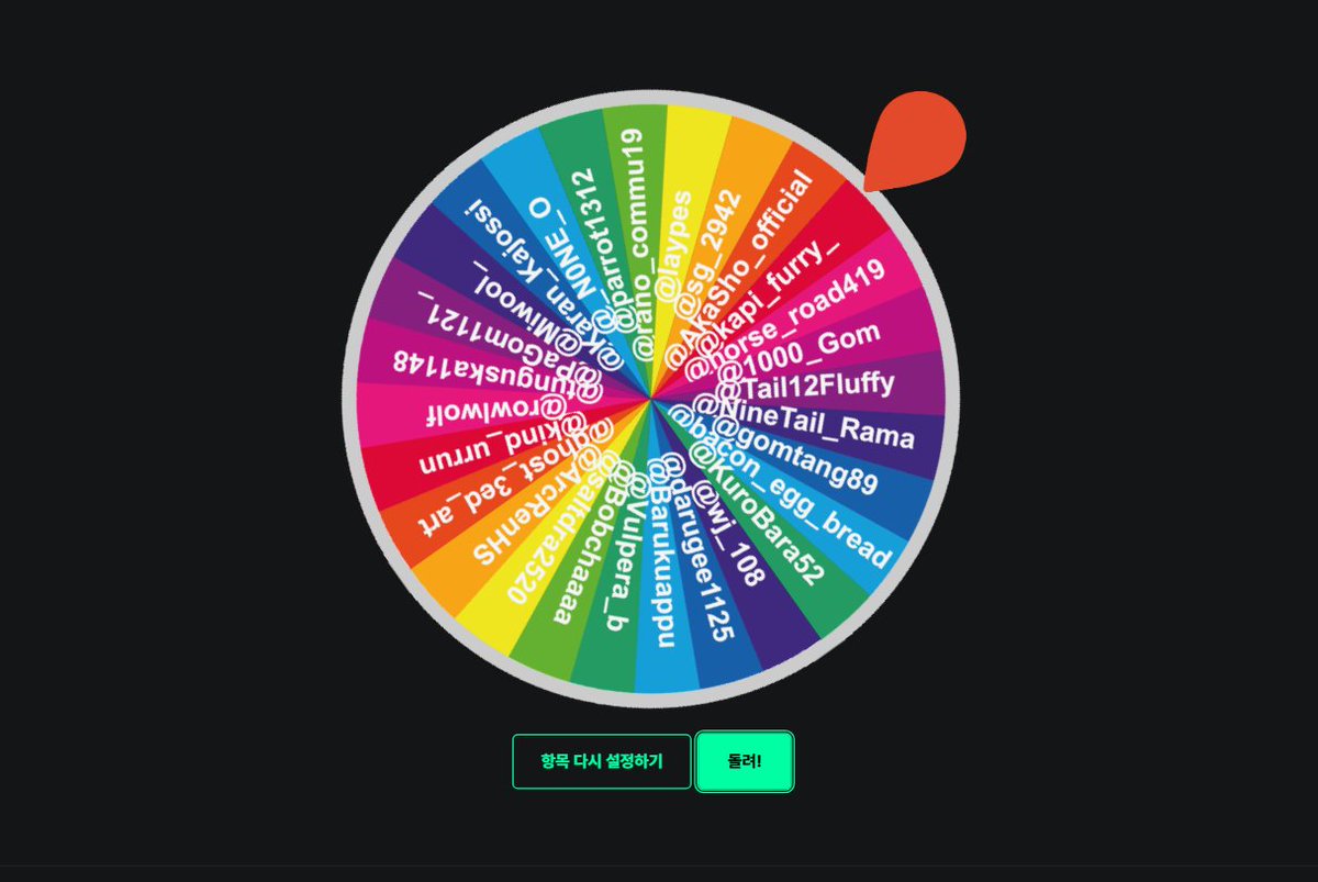 추첨을 통해서 <a href="/kapi_furry_/">Kapi</a> 님이 당첨되셨습니다!!
다시 한번 팔로우해주셔서 감사합니다 😌