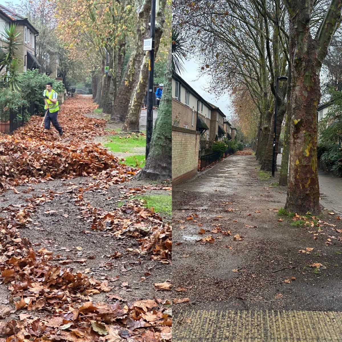 Every autumn our teams tackle the mammoth job of dealing with the leaves that fall on our roads and pavements in Southwark

Even a few hours later everything can be covered again, but for the key six weeks we do our best to keep the main streets clear

A big thank you to everyone