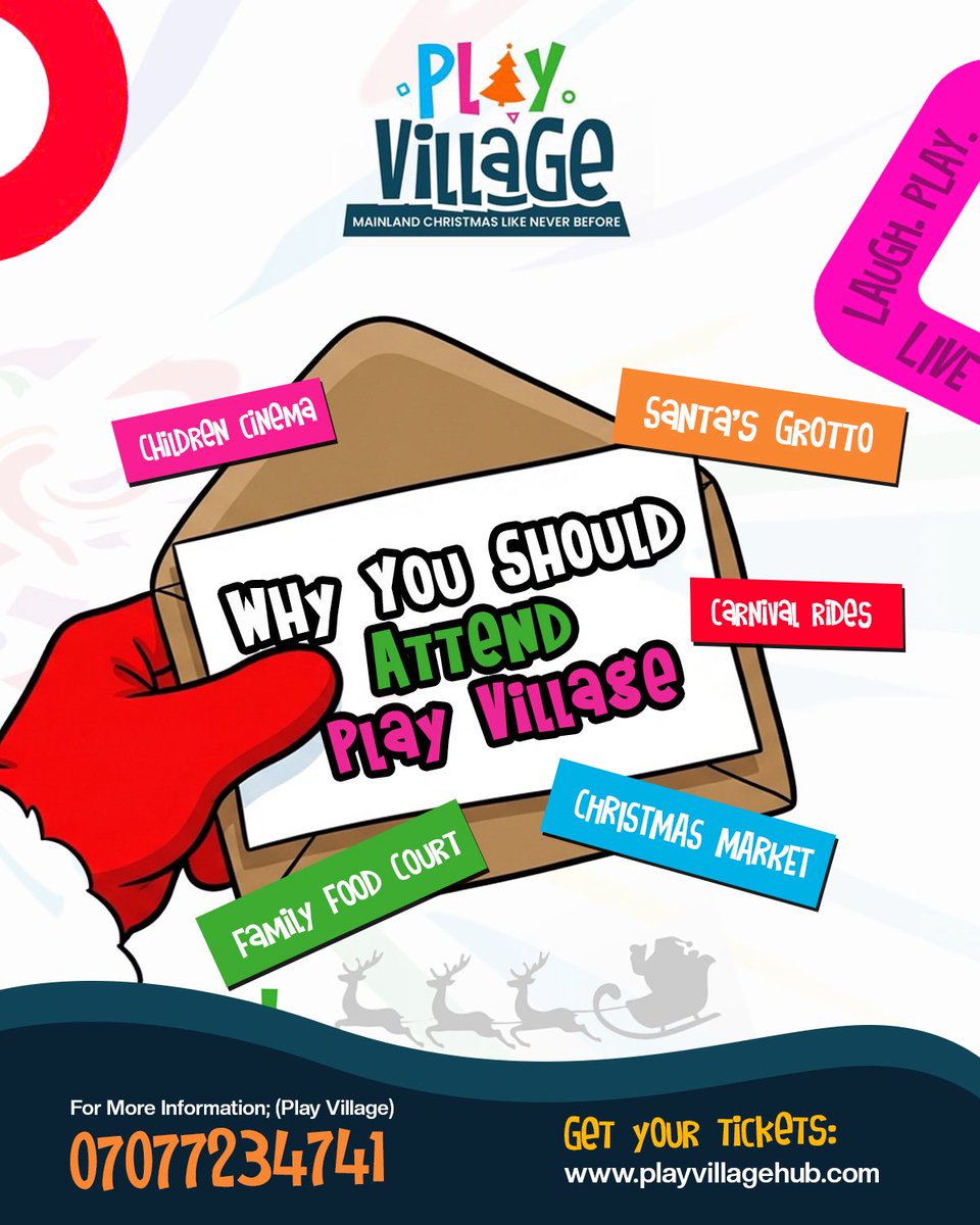 PlayVillage_'s tweet photo. Thinking of where to enjoy December on the Mainland? 
Play Village has EVERYTHING!!
Rides, cinema, food court, Santa’s grotto &amp; more🔥
Fun for you, the kids, and the whole squad.
Get your tickets: https://t.co/tCall4npZO

#playvillagelagos #playvillage https://t.co/QSucKC4c9i