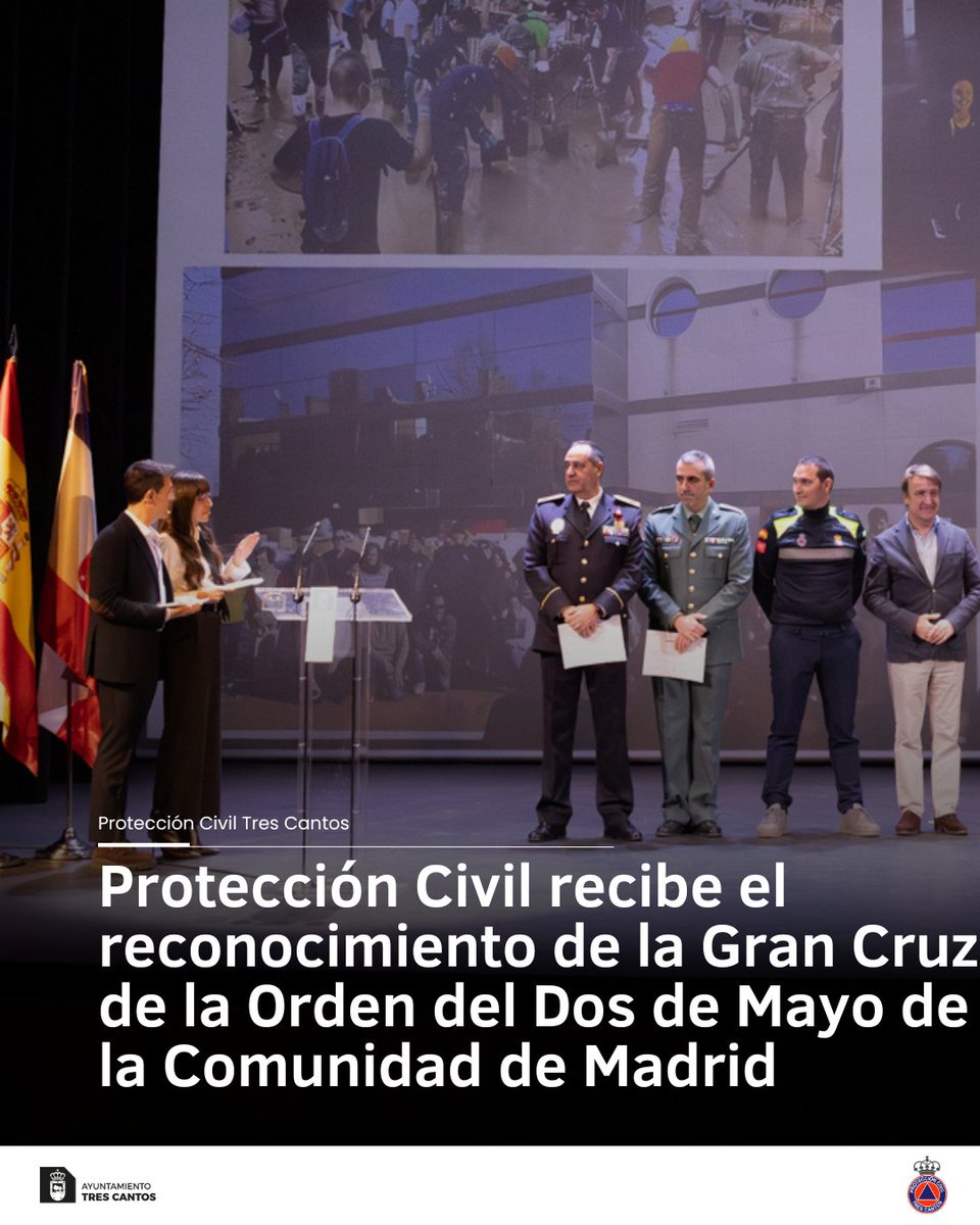 El pasado viernes 21 de noviembre, recogimos el Diploma de la Gran Cruz de la Orden del Dos de Mayo otorgado por la <a href="/ComunidadMadrid/">Comunidad de Madrid</a> 

Muy orgullosos de recoger dicha distinción en la Gala del Voluntariado del <a href="/ayto3cantos/">Ayuntamiento Tres Cantos</a> junto a #policiatrescantos y #GuardiaCivil