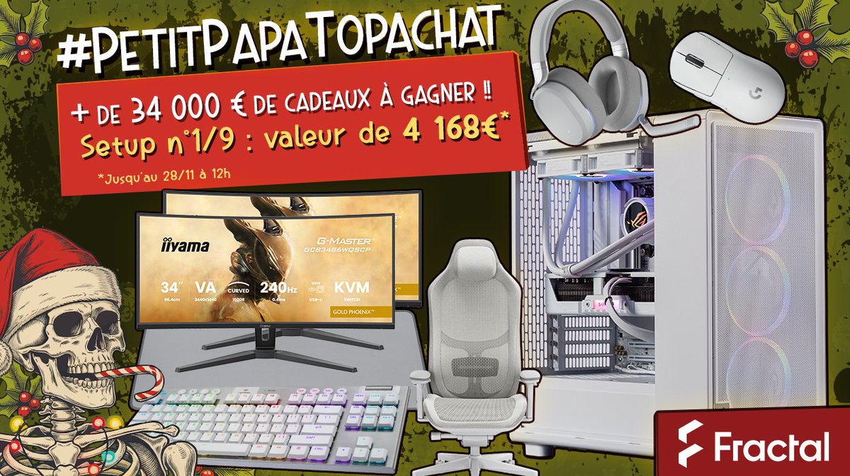 TopAchat's tweet image. Concours 🎁 Petit Papa TopAchat 🎄 
🔥 + 34 000 € de matos à gagner !

C&apos;est parti pour le Setup 1 de 4168€ !

Pour participer :
🔁 RT ce tweet
➡ Follow @TopAchat 
💬 Commente avec #PetitPapaTopAchat 

Participe aussi ici ⬇
topachat.com/p/content/conc… 
🍀 TAS le 28/11 à 12h…