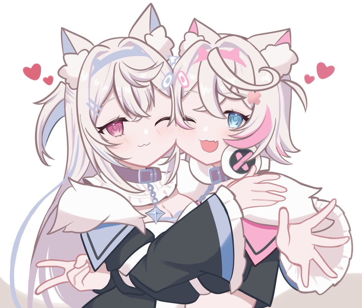 elis_soratabi's tweet image. 魔界の仲良シスターズ🩵🩷

#いい双子の日
#FWMCpix