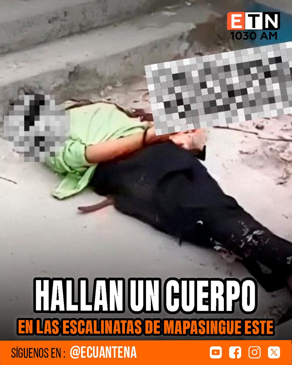 ecuantena's tweet image. 🔶Un hombre habría sido asesinado por un impacto de bala en su cabeza y su cuerpo fue encontrado la mañana del 22 de noviembrea, en las escalinatas de Mapasingue Este, en Guayaquil. Según testigos, varios sujetos lo habrían atacado y huyeron de inmediato.

#ecuador #mapasingue…