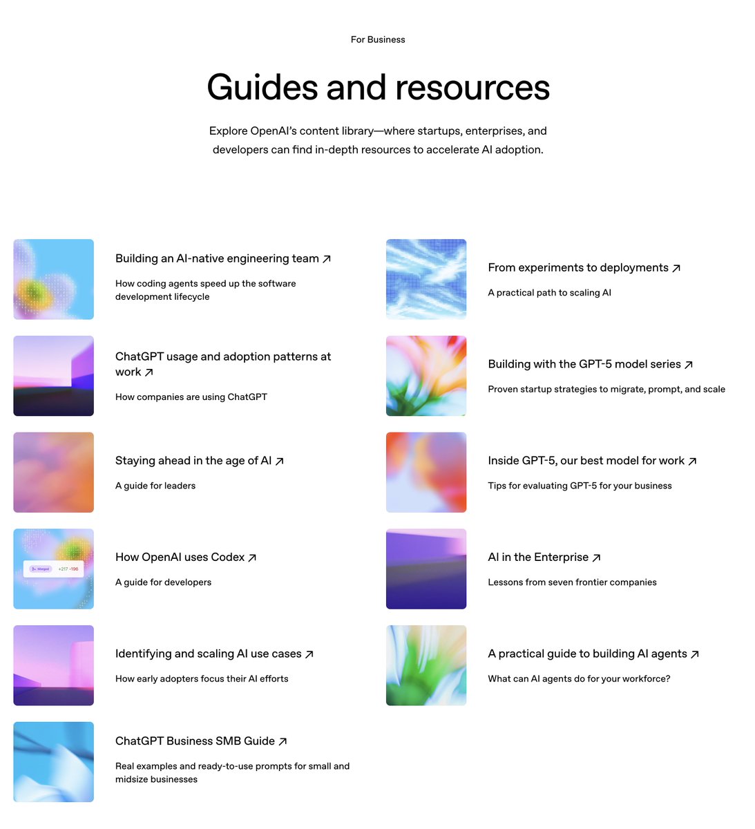 OpenAI "가이드 및 리소스"
이 웹사이트를 북마크에 추가하는 것을 추천합니다:
https://t.co/CTO2fqcfmQ
개발자, 스타트업, 대기업을 위한 OpenAI의 "가이드와 리소스"에는 이제 엔