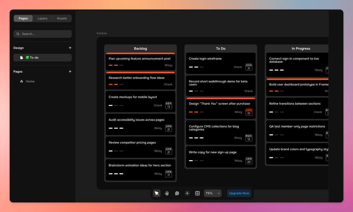 Dannysapio's tweet image. 2. To-do lists ✅

I created a Kanban-style to-do list to help manage project tasks. Perfect to track backlog, in progress, and finished tasks. Comment below &apos;gimme&apos; and I&apos;ll send it to you for free.