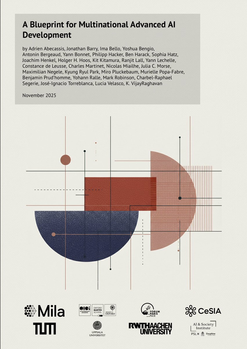 The US controls 75% of global AI compute. China 15%, and the EU just 5%

If bridge powers don’t react now, they’ll fall behind economically and militarily

We need a plan

Today, with 28 global experts (incl. <a href="/Yoshua_Bengio/">Yoshua Bengio</a>) we release a Blueprint for Multinational AI development