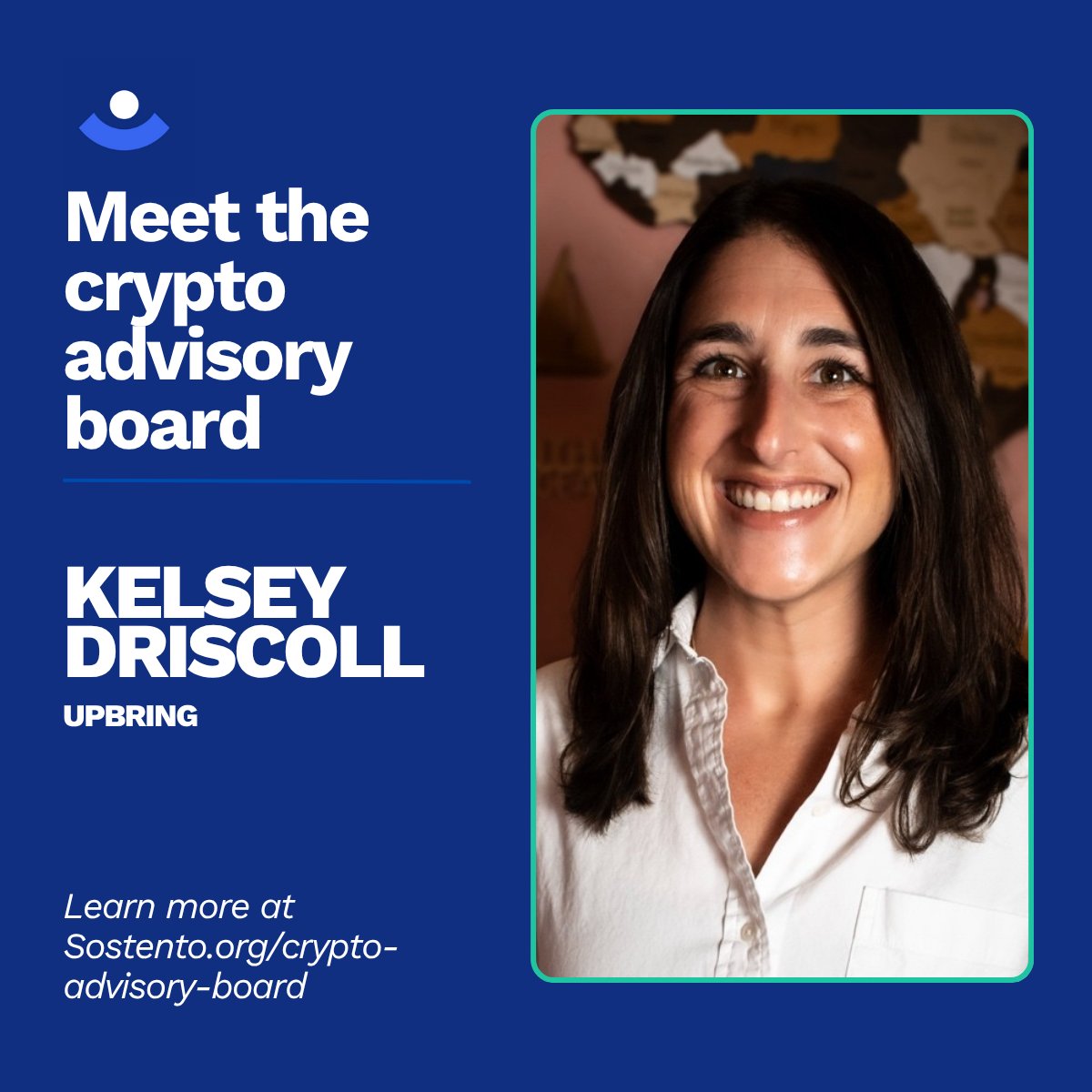 Sostento's tweet image. This week we&apos;re continuing the spotlight on our inaugral Crypto Advisory Board Members 🎉 

@kelseykdriscoll is a social impact strategist focused on blockchain for public good initiatives 🧠

Kelsey will be advising us on how to bridge the nonprofit and crypto worlds🤝