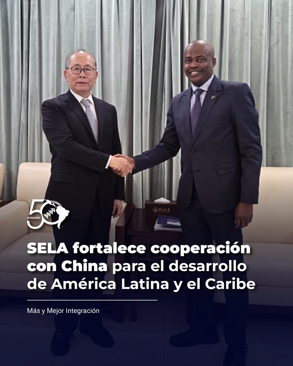 SELAInforma's tweet image. SELA fortalece cooperación con China para el desarrollo de América Latina y el Caribe

🌐 El Representante Especial del Gobierno chino para Asuntos de América Latina, Embajador Qiu Xiaoqi 🇨🇳,  sostuvo una reunión con el Secretario Permanente del #SELA, Embajador Lesly David, para…
