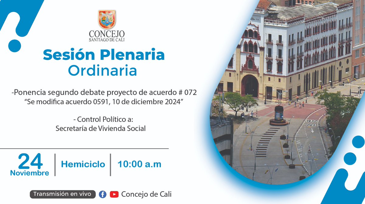 Hoy en Sesión Plenaria Ordinaria 👇🏼