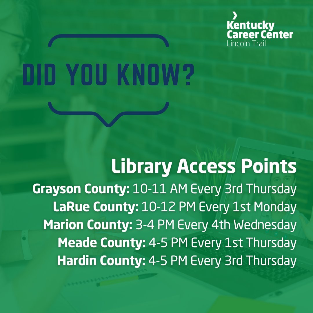 Looking for job search help, resume tips, or career advice? CareerTeam has a Career Advisor onsite at local libraries every month to help YOU with all things job-related! Take the next step toward your career goals! No appointment needed.