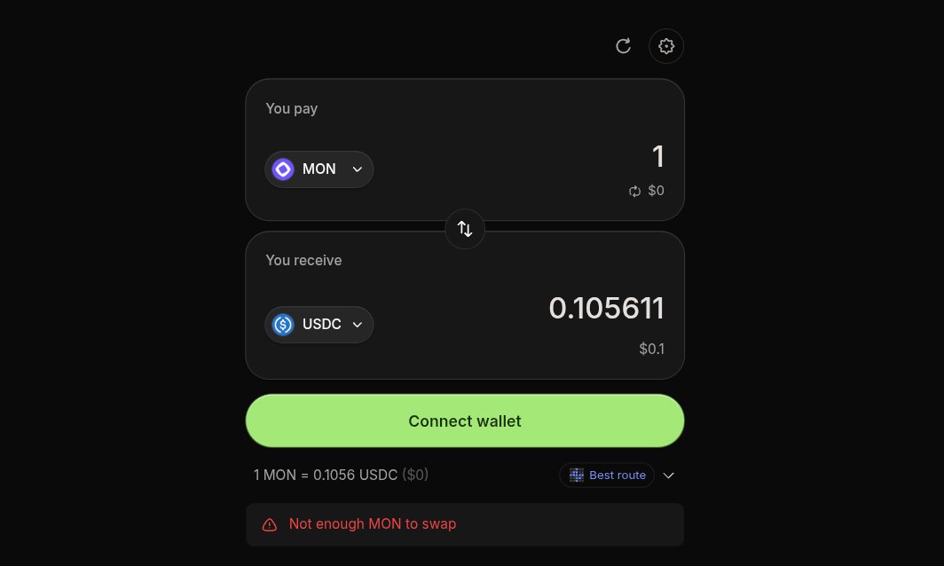 GACryptoO's tweet image. 🚀 Monad Airdrop Completed ~ $MON Tokens Already Distributed!

The wait is over! @monad Airdrop + Coinbase Pre-sale Allocations Have Already Been Delivered to eligible wallets. 🪂

🔧 Add Monad RPC: chainlist.org/?search=monad

📊Swap / Trade $MON: kuru.io/swap?from=0x00…

📌…