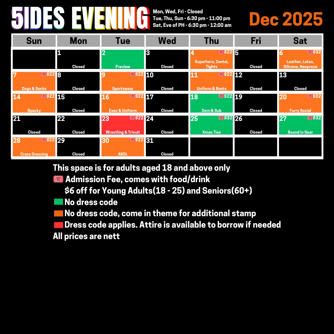 8 days to go.
Here’s our Evening Schedule for the soft launch 🌙✨
Join us for a preview on 2 Dec.

#8DaysToSoftLaunch #5IDESisComing
#5ideshangout