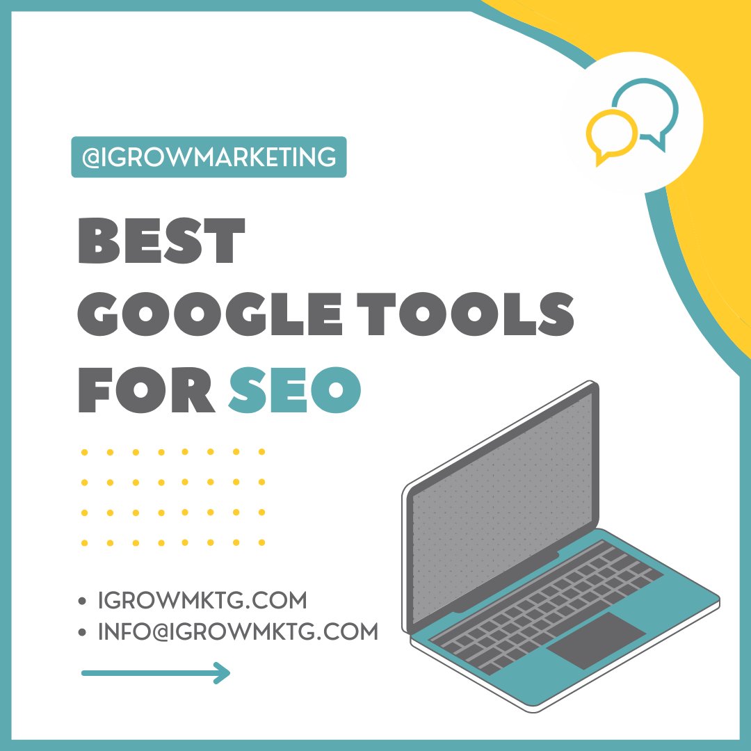 iGrowMarketing's tweet image. #Google provides many valuable tools that you can use to optimize your #website content and increase visibility to prospective customers. 

These are some of the Best #GoogleTools for #SEO in 2025!