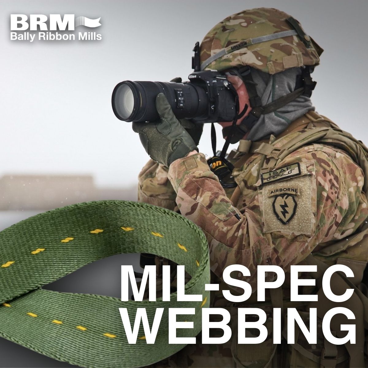 BallyRibbon's tweet image. From MIL-T-87130 to MIL-W-4088, Bally Ribbon Mills provides precision-crafted #webbing that meets strict military standards. Durable, reliable, and versatile, it’s designed to keep #equipment secure and #operators safe in the field. bit.ly/4gx7lTF
