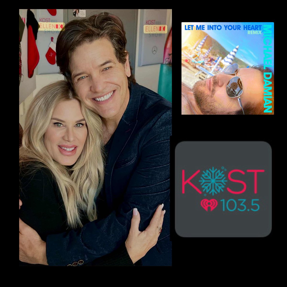 Tune in to Kost 103.5 FM today at 8:00am pst (on the radio or the iheart app). Michael will be on with Ellen K talking about his new remix!!  <a href="/michaeldamian1/">Michael Damian</a>  
kost1035.iheart.com