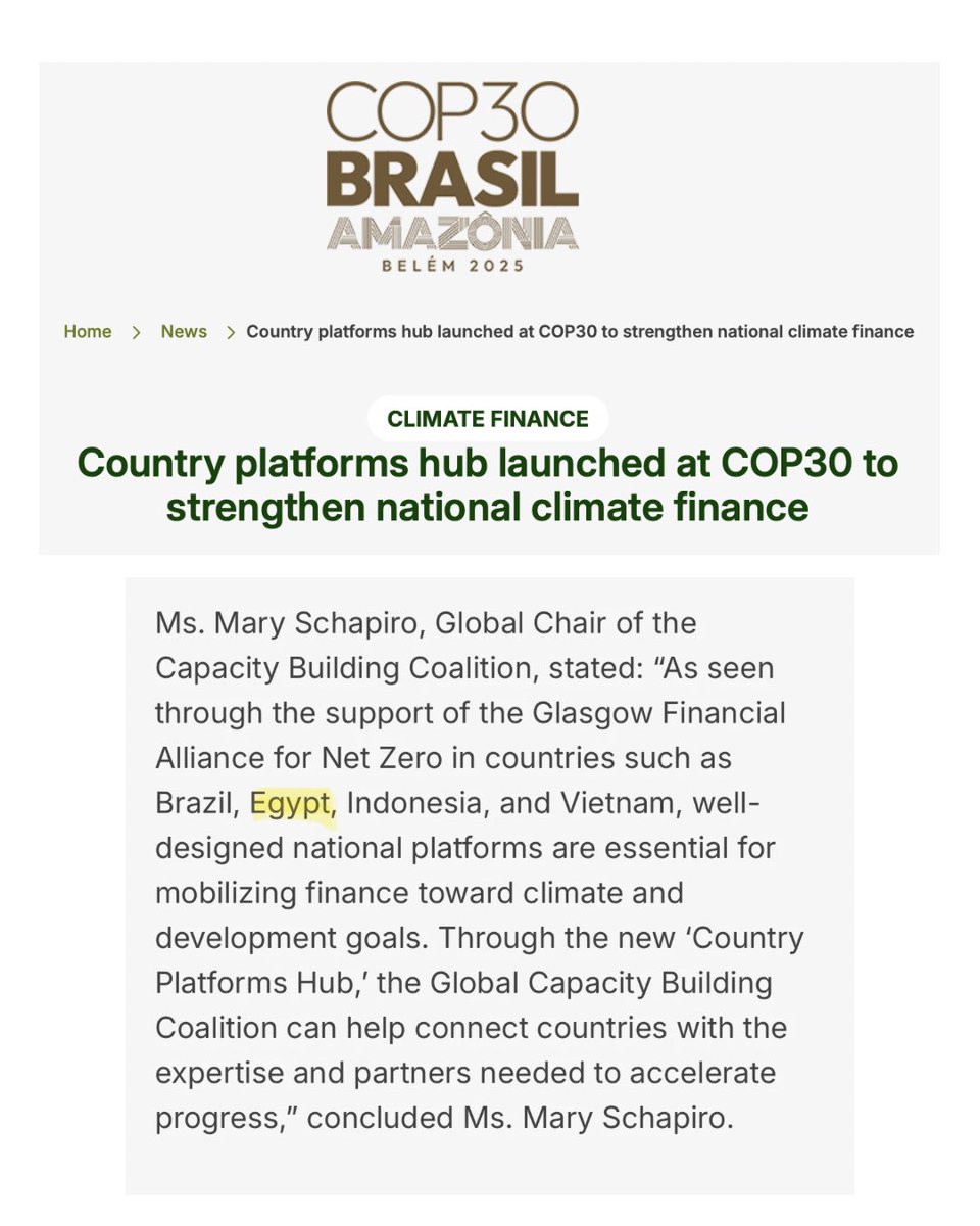 RaniaAlMashat's tweet photo. Fast forward to today, #NWFE &amp; our Sharm El-Sheikh Guidebook for Just Financing were recognized at #COP30 by the IHLEG as a replicable model. Also pleased to see the launch of the Country Platform Hub, building on the very principles we pioneered through NWFE. https://t.co/NyoxJ2zIFo