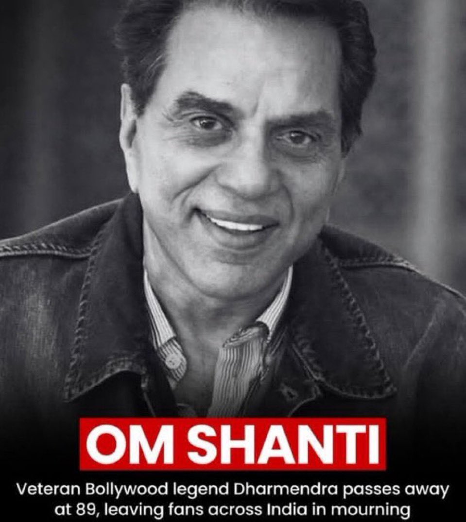 hritesh_singh's tweet image. Heartbroken to hear that the timeless icon of Bollywood, our beloved Dharam ji, is no more. 

Om Shanti 💐🙏

#DharmendraDeol