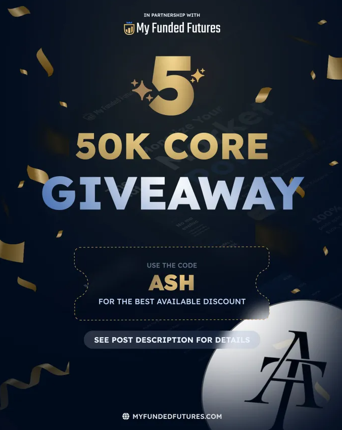 _Ash_Trades_'s tweet image. Let&apos;s celebrate Black Friday with a @MyFundedFutures 5x 50k Core Account Giveaway‼️🔥

To enter this giveaway complete the following👇

1. Must be following @_Ash_Trades_ and @MyFundedFutures ✅

2. Must like, tag three friends, and retweet this post✅

3. Winners will be…