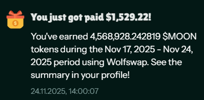 Big Thanks to <a href="/wolfswapdotapp/">Wolfswap | Swap & Earn</a> 

Season 16 rewards + amplify top 25 rewards =)

SOOOOOO TASTY! 

Show your earnings below!!!