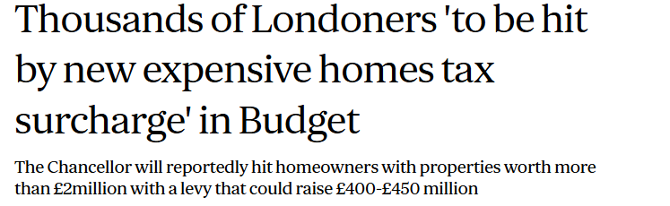 The reported 'Mansion Tax' is estimated to raise upwards of £450 million a year. 

Britain's national debt goes up by £450 million every 1 day, 1 hour, 12 minutes, and 45 seconds.