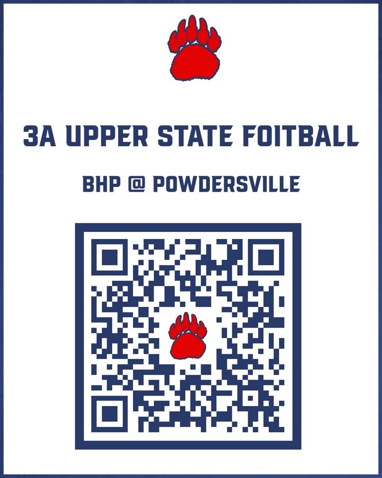 BHPBearNation's tweet image. 3A Upper State Information. 
Scan the code or follow the link for tickets. 

gofan.co/app/school/SC6…