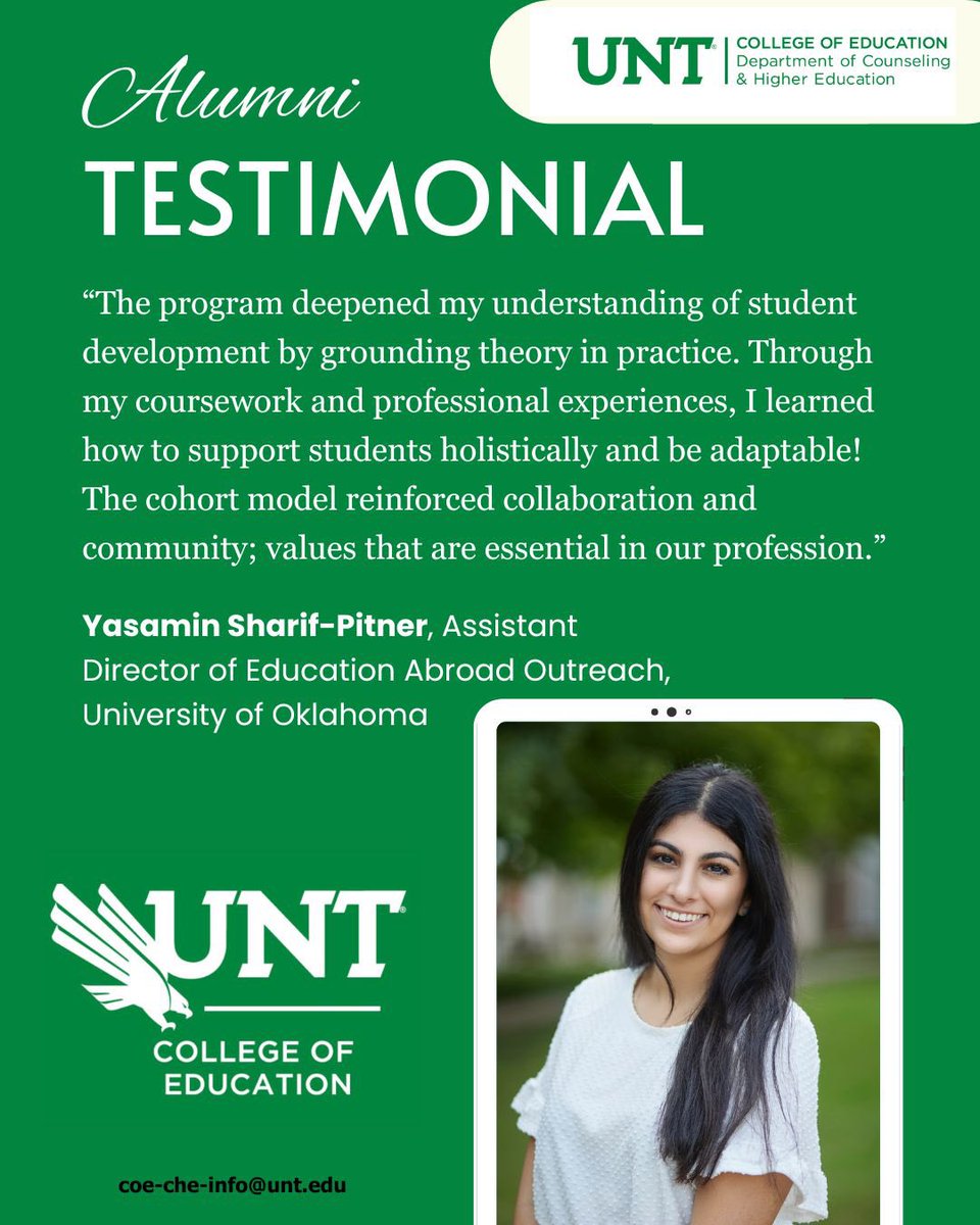 Read more about how Yasmin learned to ground her practice in student development theory! Interested in learning more? Apply by February 1 💚