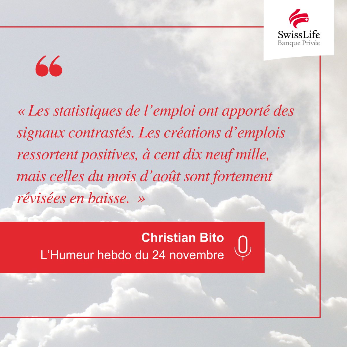 #Paroledexpert |  « Rafale d’annonces… ou l 'inverse ? »

👉ACCALMIE ou illusion ?

🎙 Retrouvez Christian BITO, dans son humeur hebdo pour <a href="/Club_Patrimoine/">Club Patrimoine</a> ▲

🔗clubpatrimoine.com/contenus/rafal…

#Géopolitique #Économie #TauxDirecteurs #Emploi  #NVIDIA #PMI #Croissance #BlackFriday