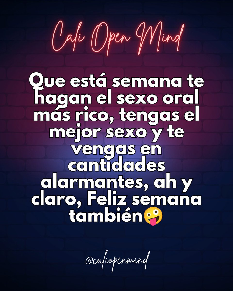 CaliOpenMind's tweet photo. Envíaselo a tu amig@ sexual, novi@, espos@, o a quien corresponda, ah y claro, feliz semana!!!
#caliopenmind #calisw #caliswinger https://t.co/T53flc5AP1