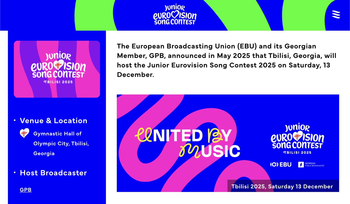 ESCdiscord's tweet image. 🇬🇪 The Junior #Eurovision 2025 page on the official website now lists the Gymnastic Hall of Olympic City as the venue for the contest, replacing the originally planned Tbilisi Olympic Palace.

The new venue has a seating capacity of 1,294.
