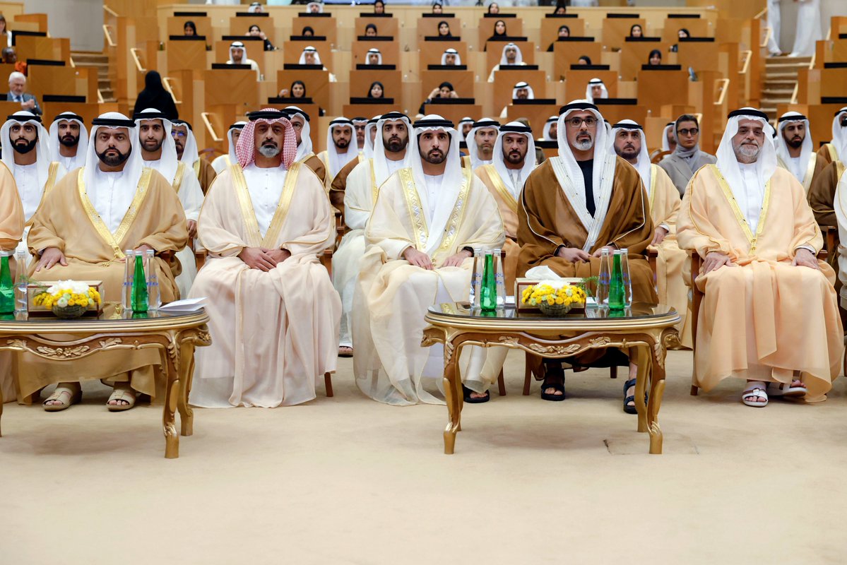 DXBMediaOffice's tweet image. On behalf of the UAE President, Mohammed bin Rashid opens 3rd ordinary session of 18th legislative chapter of Federal National Council.
sheikhmohammed.ae/en-us/News/Det…