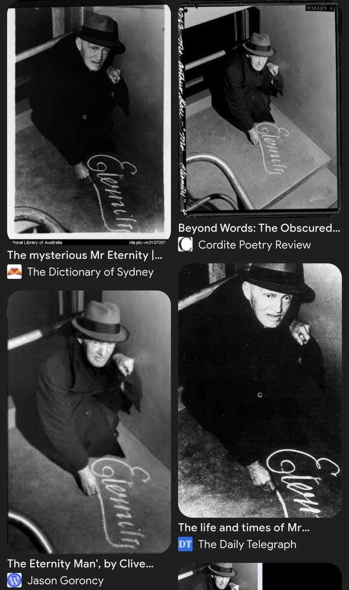 aartcademic's tweet image. Arthur Stance of Sydney. ชายสูงวัยไร้บ้านที่เชื่อเรื่องความสุขนิรันดร์ เขียนคำว่า Ethernity ทุกคืนบนพื้นเมืองซิดนีย์

#arthurstace 
#ethernity