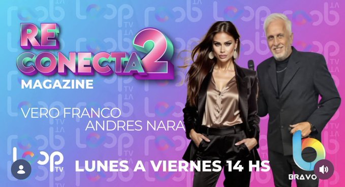 PoneleShow's tweet photo. #TV 📺Cortitas de la tele info para leer en dos minutos

✍️ @BravoTvArg estrena #Reconecta2 con Andrés Nara y @francoveri

🔴Toda la info
https://t.co/ZCBQzIciQW