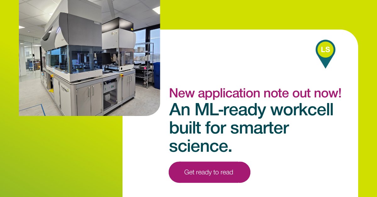 Lab_Services's tweet image. From video to interview, webinar, and now… the Application Note is finally here! Learn how we designed and implemented a ML-ready workcell for Cradle.  Discover the full application note: bit.ly/4oCdKjN
#LaboratoryAutomation #ApplicationNote #LABServices #PlateButler