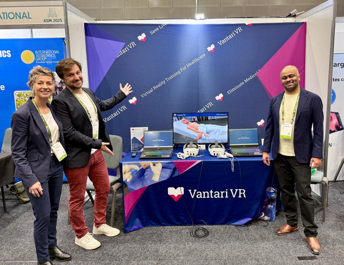 VantariVr's tweet image. Here we go! @acemonline 

Day 1 at Booth 18 👏 

#vr #healthcare #medtech #healthtech #digitalhealth #training #education #medicine #innovation #simulation #ai #virtualreality #em #emergencymedicine #vantarivr #acem #acem25