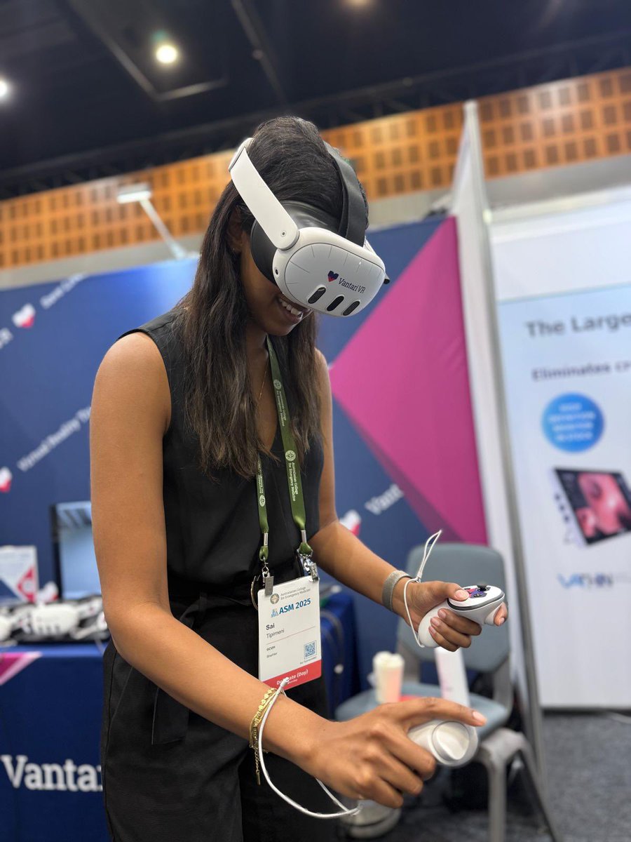 VantariVr's tweet image. Here we go! @acemonline 

Day 1 at Booth 18 👏 

#vr #healthcare #medtech #healthtech #digitalhealth #training #education #medicine #innovation #simulation #ai #virtualreality #em #emergencymedicine #vantarivr #acem #acem25