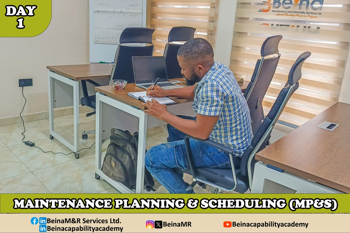 BeinaMR's tweet image. Day 1 of 3: Maintenance Planning &amp;amp; Scheduling (MP&amp;amp;S) Masterclass @BeinaMR 

Today marked the beginning of a transformative 3-day masterclass focused on building excellence in Maintenance Planning and Scheduling.
