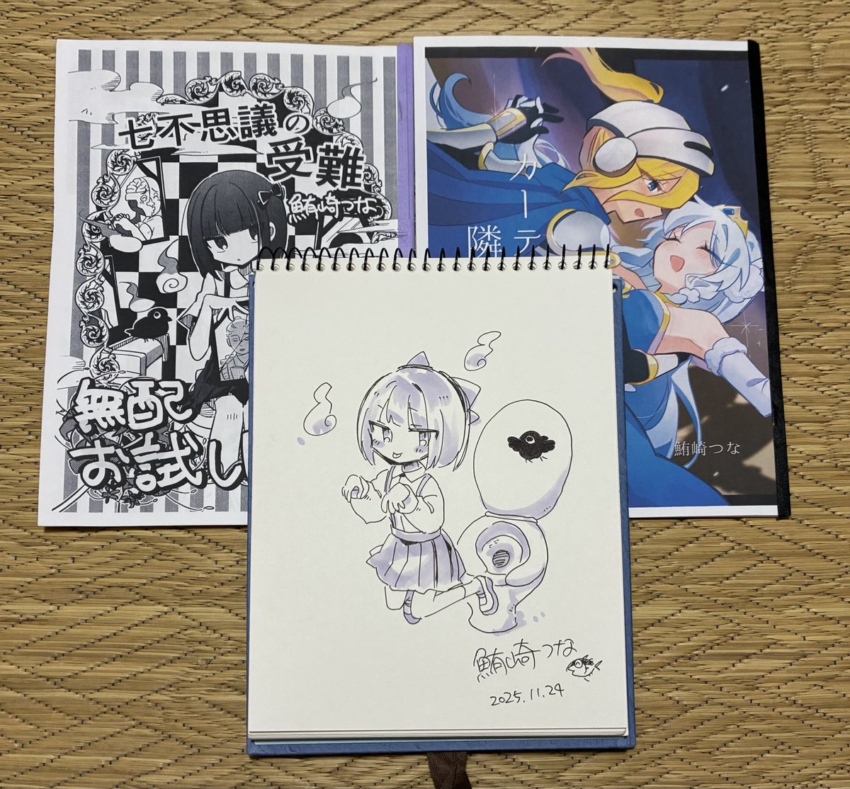 本日のコミティア154で描いて頂いたスケッチブック。 エビ桃