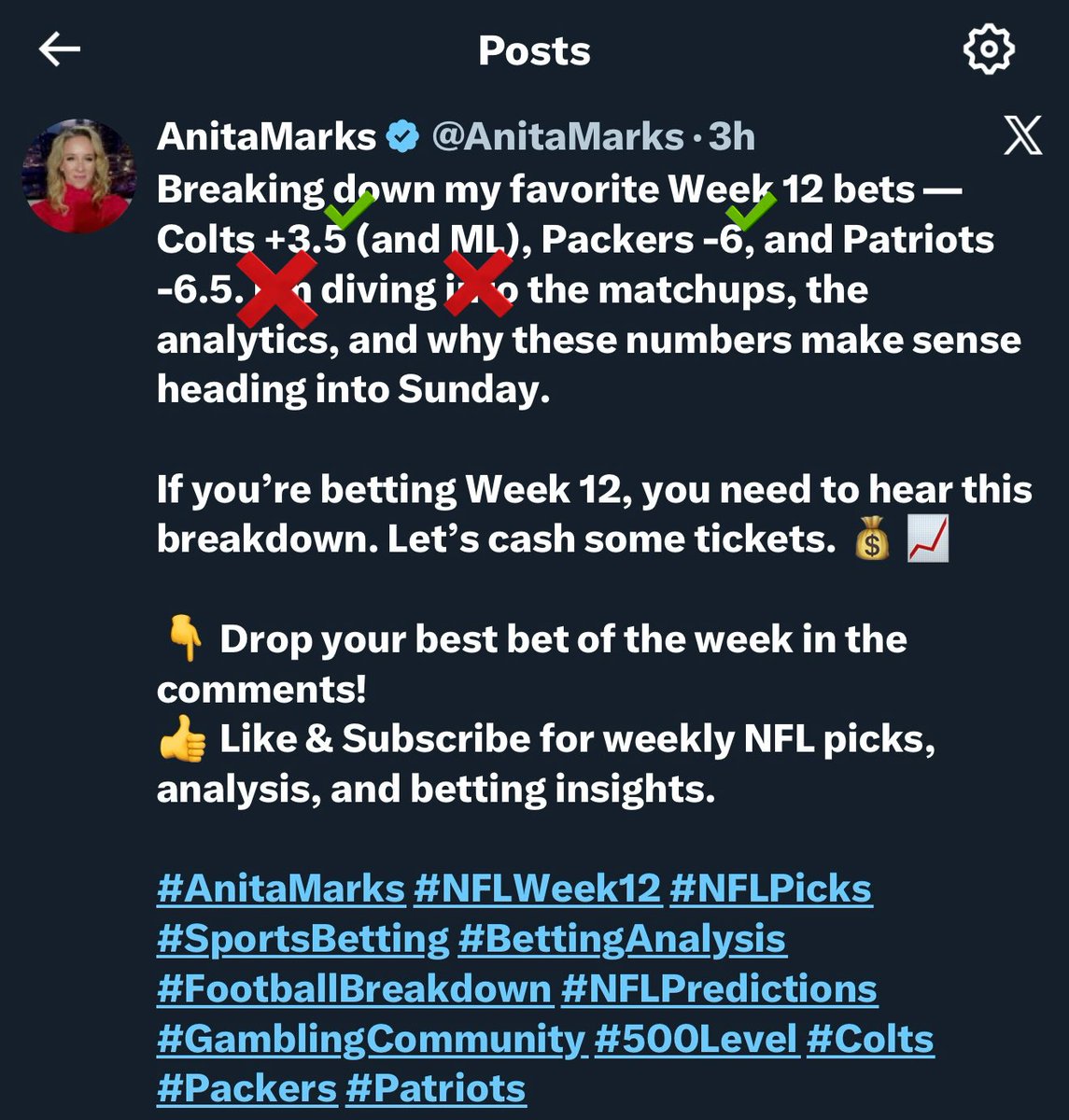 ProfitableIs's tweet image. And the losses keep come’n - Fade Queen. Her NFL Record YTD: 63-106  -114.2U (not a misprint).  Her Sponsored Picks YTD: 10-18 (36%)  -11.57U  💩