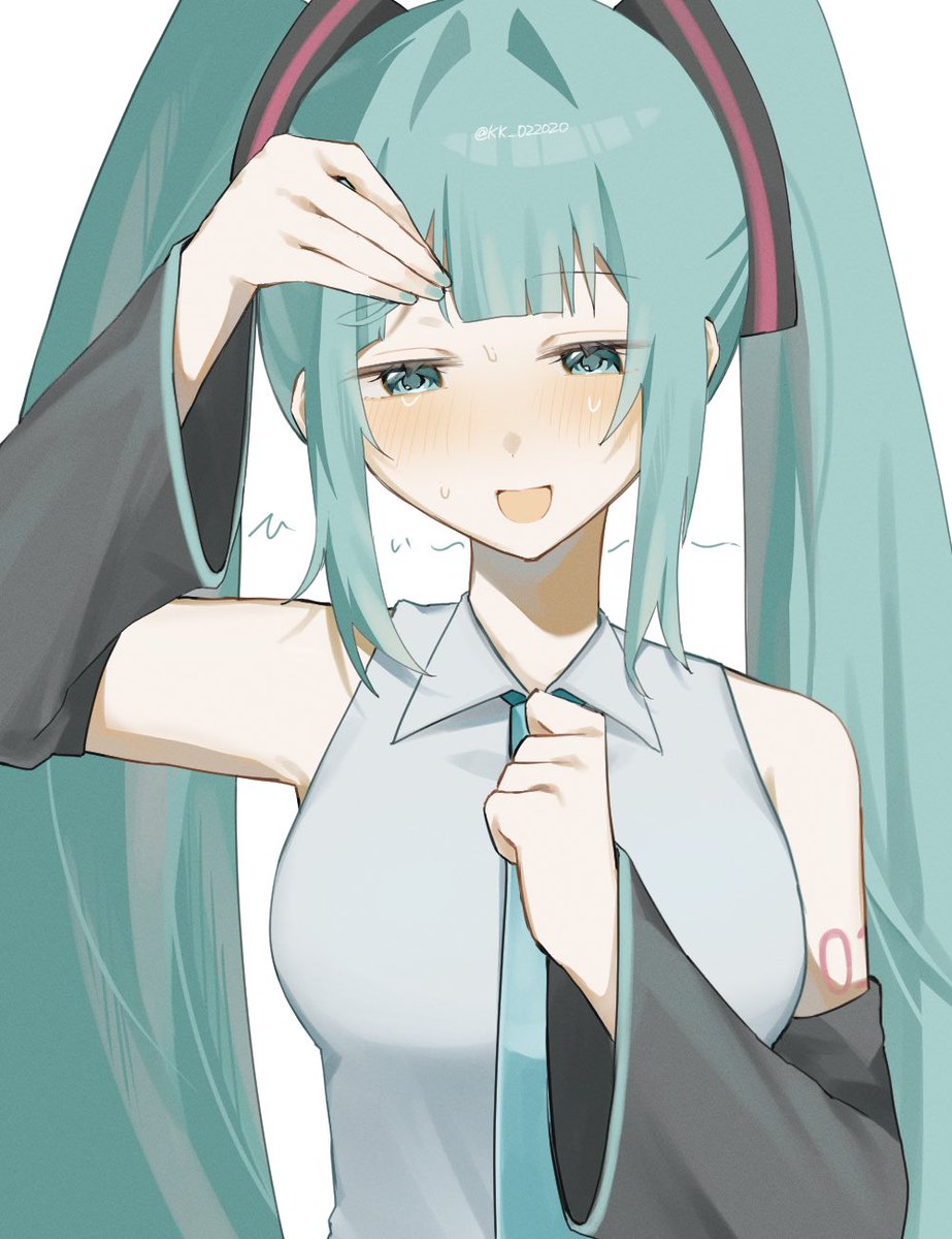 KK_022020's tweet image. 前髪切りすぎたミク