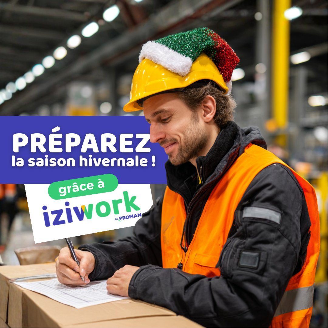 ❄️ Saison hivernale, Black Friday, inventaires…

Avec iziwork, anticipez vos besoins en recrutement :
✅ Collaborateurs qualifiés rapidement
✅ Flexibilité selon vos volumes
✅ Accompagnement pour planifier vos renforts

🎯 Gérer vos pics de charge sans stress, c’est possible !
