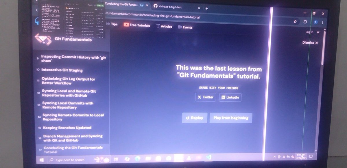 Chimunaza's tweet image. He explained Git Fundamentals like a pro, although he&apos;s a pro 
Thanks @chantastic 

#GitHub 
#gitandgithub 
#LearnToCode