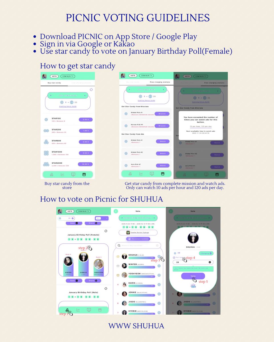 wwwshuhua's tweet image. PICNIC Voting Guidelines for SHUHUA January Birthday Ads 🤎

📱 PICNIC 
🗳️ ~ 2025.12.13 06:00PM KST
🎁 Digital billboard ads
📍 Famille Station Signages 

#아이들 #idle #アイドゥル 
#슈화 #SHUHUA #舒華 #シュファ