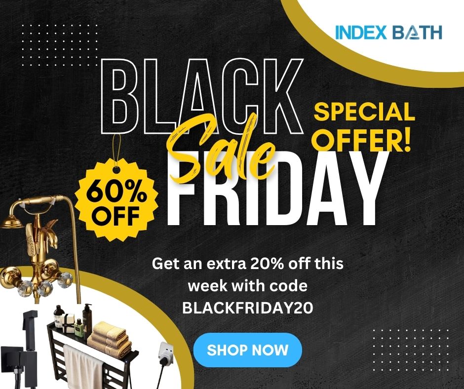 BathIndex's tweet image. Black Friday is here! ✨
Get 20% OFF on all Index Bath products with code BLACKFRIDAY20. Upgrade your bathroom in style today!

🛍️Visit us now 👇🏼
indexbath.com/collections/bl…

#IndexBath #BlackFridaySale #BathroomUpgrade #HomeLuxury #BathroomDeals #LuxuryBathroom #HomeEssentials