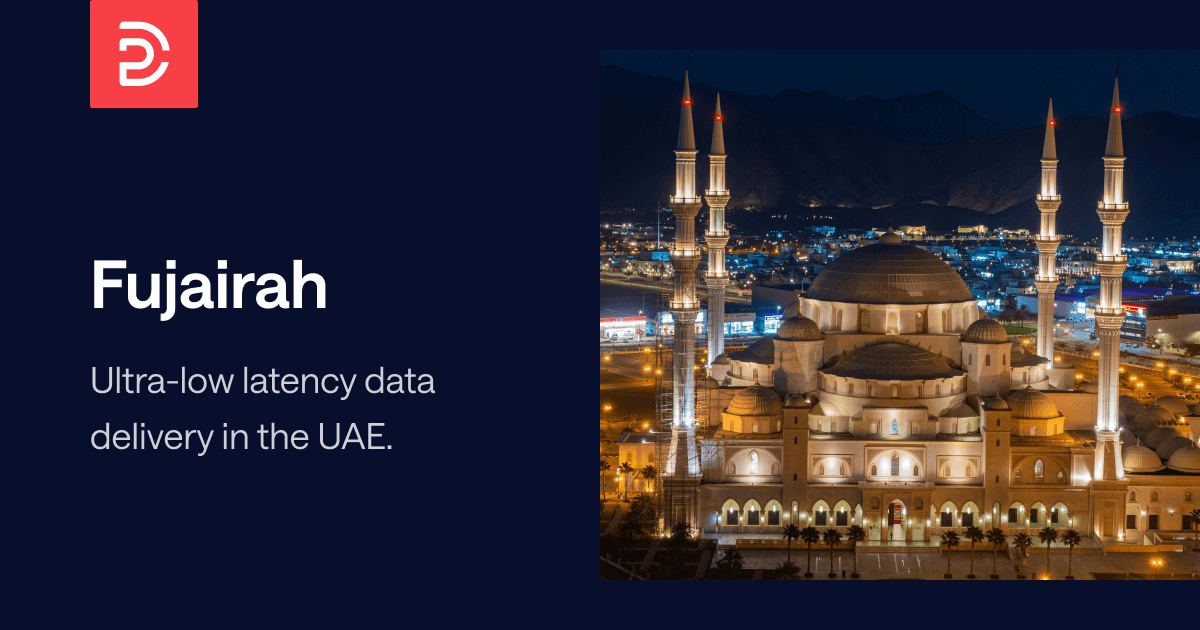 DataPacketcom's tweet image. Maximize performance for users across the Arabian Peninsula with our dedicated servers located in the UAE’s best-connected TIER III facility. Fujairah is now live and ready for your workloads. Browse available server options: datapacket.com/datacenters/fu…