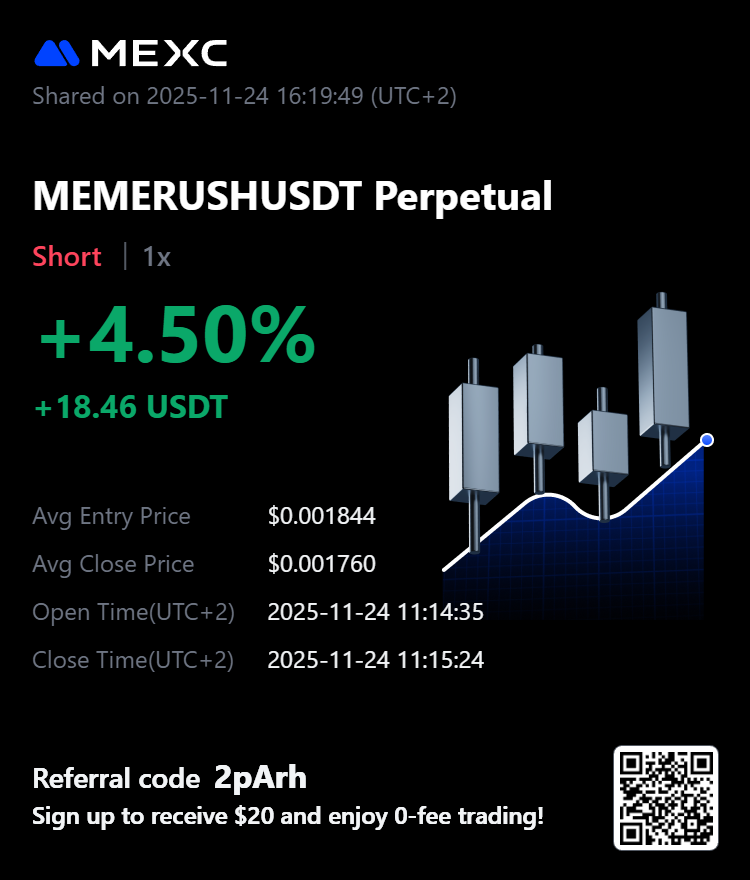 BnAlphaChecker's tweet photo. Have you already earned at least $100 today?
$MEMERUSH #67 $67
#CryptoMarket #MEXC https://t.co/hmJB41uYKm
