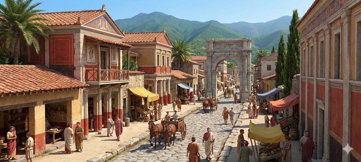 Nano banana es espectacular. Se le pasa una foto de Pompeya y se le pide que recree la calle tal y como sería antes de la erupcion