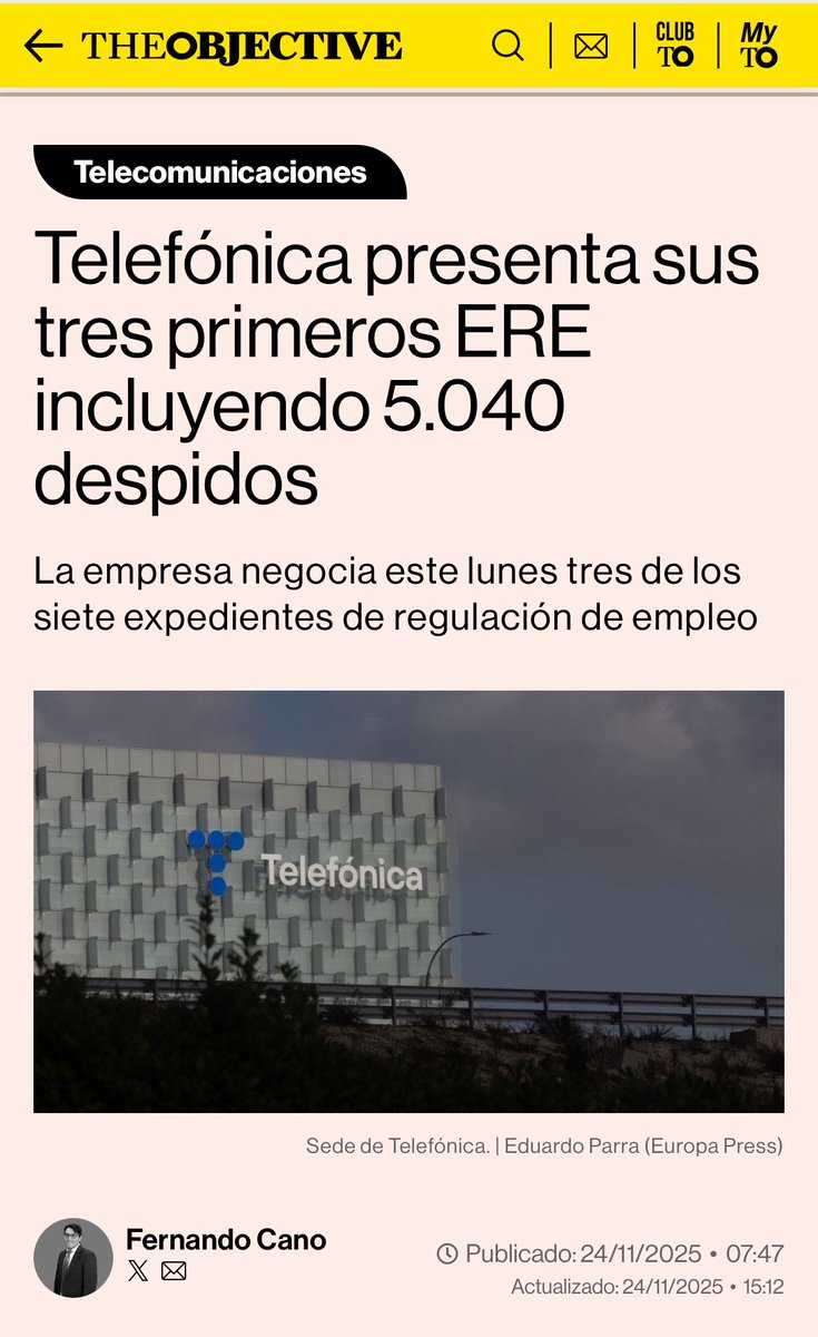 Con el dinero de los impuestos de los españoles compro Telefónica y la pongo a mi servicio. Enchufo de presidente a un miembro del PSC a mis órdenes. Contrato por 100.000€ al hijo de Conde Pumpido y largo a 5.000 trabajadores dejando a sus familias en vilo.
Soy Pedro Sánchez.